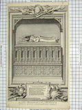 Original Old Antique Print Monument King Richard Queen Westminster Abbey London