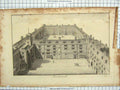 Original Old Antique Print View Bridenell Building Architecture