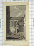 Old Antique Print Stranger'S Hall Christ Church Canterbury Kent England