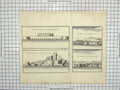 Original Old Antique Print Castle European Asiatick Architecture