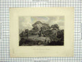 Original Old Antique Print 1813 View Genater Capital Agonma Engraving 19th