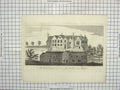 Original Old Antique Print West Prospect Serivelby Hall Lincolnshire England