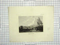 Original Old Antique Print View Hungerton Lodge 1802 Architecture 19th Century