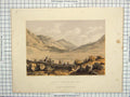 Original Old Antique Print Valley Sychem Jacobs Farm Well Samaria Neblous Mount