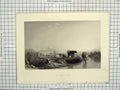 Original Old Antique Print Engraving Cousen Tennant Rest Eve Cattle Animal