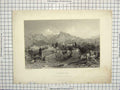 Original Old Antique Print View Philadelphia Cousen Allom Engraving Mountains