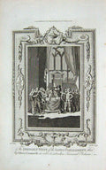 Original Old Antique Print 1653 Scene Dissolution Parliament Oliver Cromwell