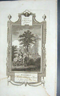 Original Old Antique Print Scene King Richard Mortally Wounded Arrow Cross Bow