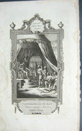 Original Old Antique Print Cassivellanus British Princes Peace Julius Caesar