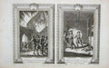 Original Old Antique Print Fire John'S Monastery Wat Tyler Crown Tower London
