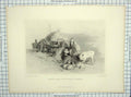Old Antique Print Harvest Time Scottish Highlands Farming Landseer Lewis