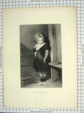 Original Old Antique Print Landseer Naughty Boy Corner School Books Finden