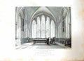 Old Antique Print 1820 Oxford Cathedral Church Chapter House Rawle Uwins 19th