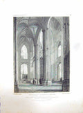 Original Old Antique Print 1822 Canterbury Cathedral Church Winkles Cattermole