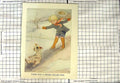 Original Old Antique Print Colour Little Boy Doggie Fido Winter