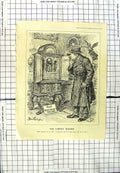 Original Old Vintage Print 1942 Cabinet Builder Furniture Partridge 20th