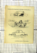 Original Old Vintage Print 1959 Technical Developments Motor Industry Transport