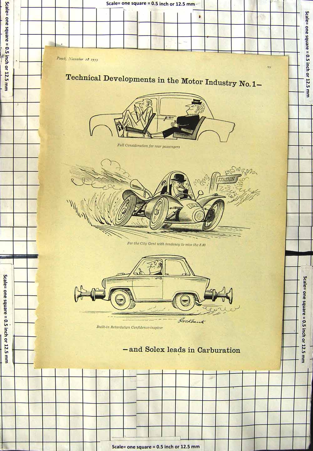 Original Old Vintage Print 1959 Technical Developments Motor Industry Transport