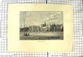 Original Old Antique Print Stawberry Hill Architecture 19th