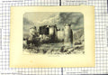 Original Old Antique Print View Bodiam Castle Sussex England 20th Century