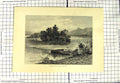 Original Old Antique Print Silver Strand Loch Katrine Scotland