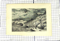 Original Old Antique Print View Pass Glencoe Mountains Scotland
