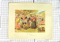 Original Old Antique Print Colour Man Street Salesman John Gilbert