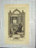 Old Antique Print Japanese Preacher People Worship Tuteler Idol Religion