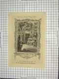 Original Old Antique Print Scene St. Austin Preaching Ethelbert Queen Bertha