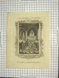 Old Antique Print Scene Coronation King Henry Vi Paris France Engraving