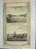 Original Old Antique Print Putney Fulham Middlesex Hackney Agriculture