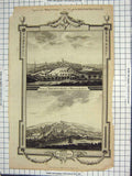 Old Antique Print View Birmingham Warwickshire Guildford Surrey England