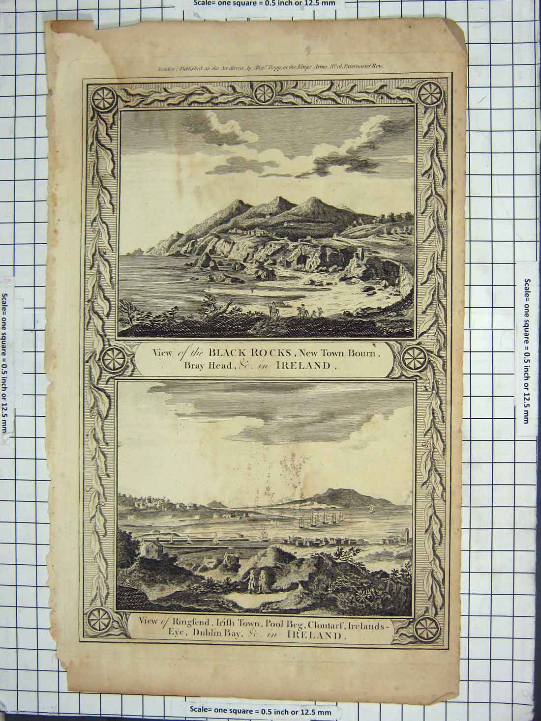 Original Old Antique Print Ref.9 West Cowes Castle Isle Wight Carisbrook Castle
