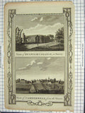 Original Old Antique Print Dulwich College Surrey Camberwell Grove England