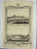 Original Old Antique Print View Gloucester Shrewsbury Shropshire England