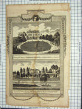 Original Old Antique Print Admiral Keppel Bagshot Surrey David Garrick Hampton