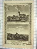 Old Antique Print Walpoole Church St. Pancrass Middlesex Hornsey England 19th