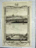 Original Old Antique Print View Shrewsbury Shropshire Gloucester England 20th