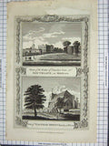 Old Antique Print Duke Chando Seat Southgate Waltham Abbey Church Essex