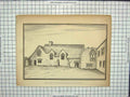 Original Old Antique Print West Side Quadrangle Cumner Place Architecture 1805