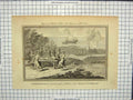Original Old Antique Print Scene Ceremonies Used People Pegu Kings Funerals