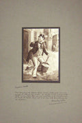 Original Old Antique Print Lewin Dickens Dombey Son Captain Cuttle Portrait