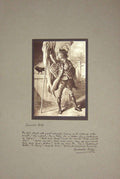Original Old Antique Print Lewin Dickens Barnaby Rudge Portrait