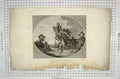 Original Old Antique Print 1801 View Windsor Forest London House Farm Horse