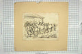 Original Old Antique Print 1820 Farm Scene Horses Dogs Farmer Hay 19th Century