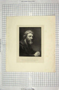 Original Old Antique Print 1826 Portrait An Exile Jackson Engraving 19th