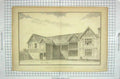 Old Antique Print Ockholt Ockwells House Berkshire England Architecture