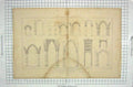 Original Old Antique Print 1826 Chronological Arches Columns Architecture Keux