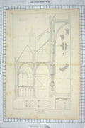 Original Old Antique Print Bayeux Cathedral Architecture Choir Keux Pugin