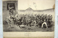 Original Old Antique Print Street Scene Music Dancing France